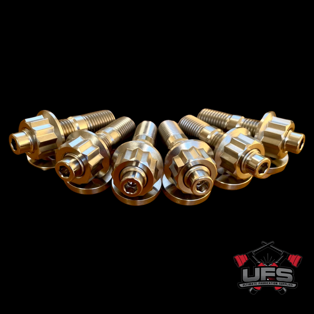 Titanium exhaust studs for subaru wrx sti ej20 and ej25