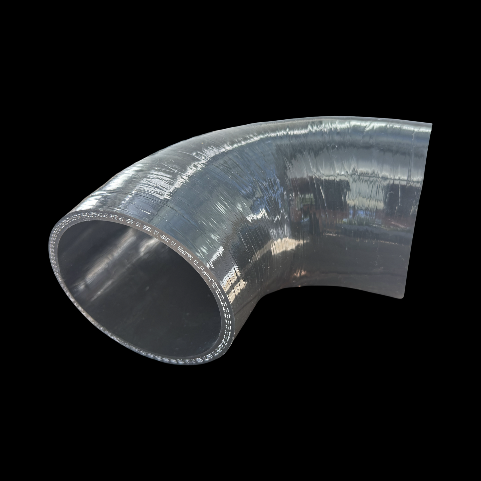90 degree 4-ply reinforced silicone hose joiner for turbo and intercooler plumbing