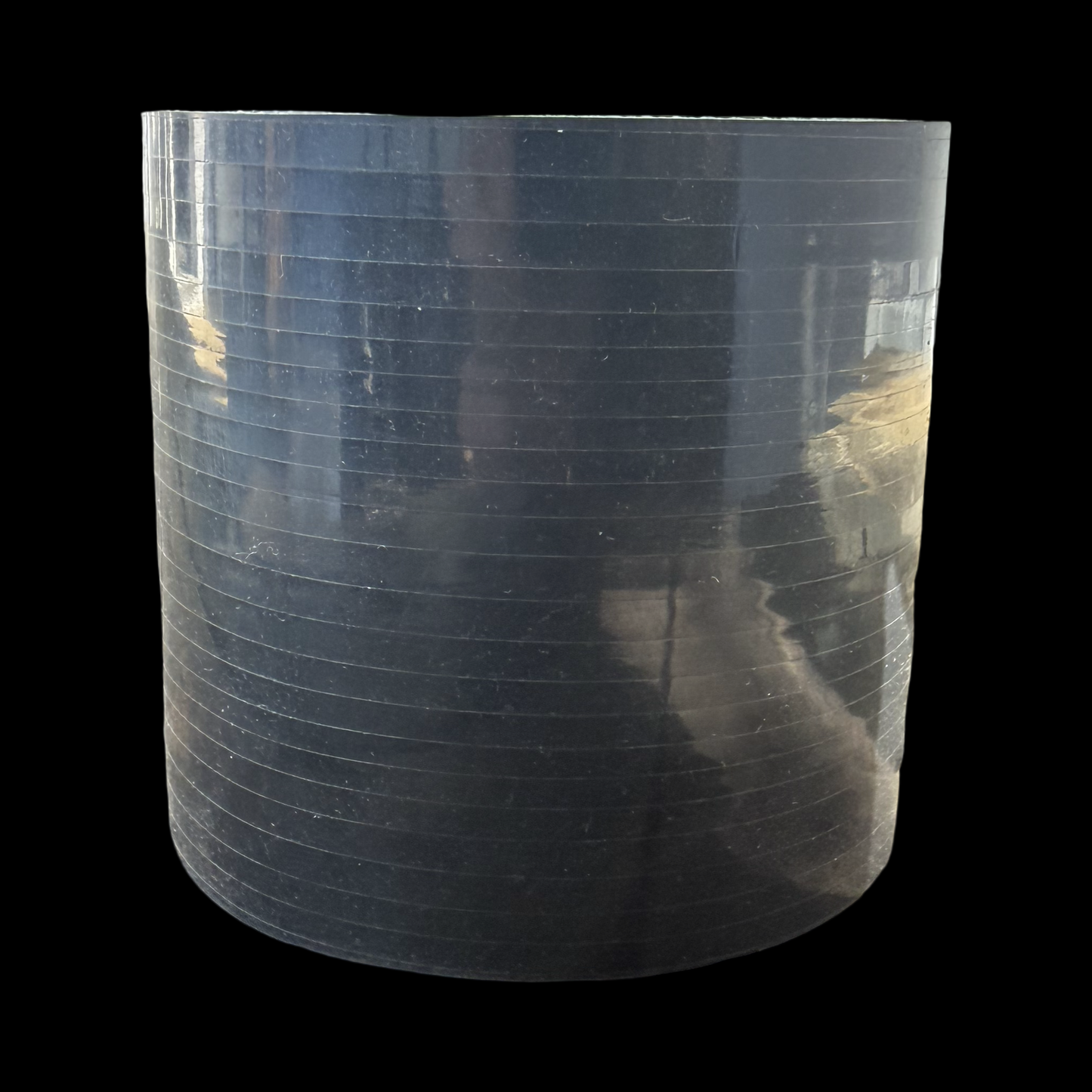 Wall of a straight silicone hose joiner showing the reinforced ply construction