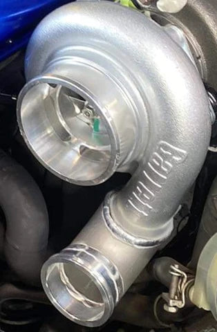 cast alloy elbow welded to turbo