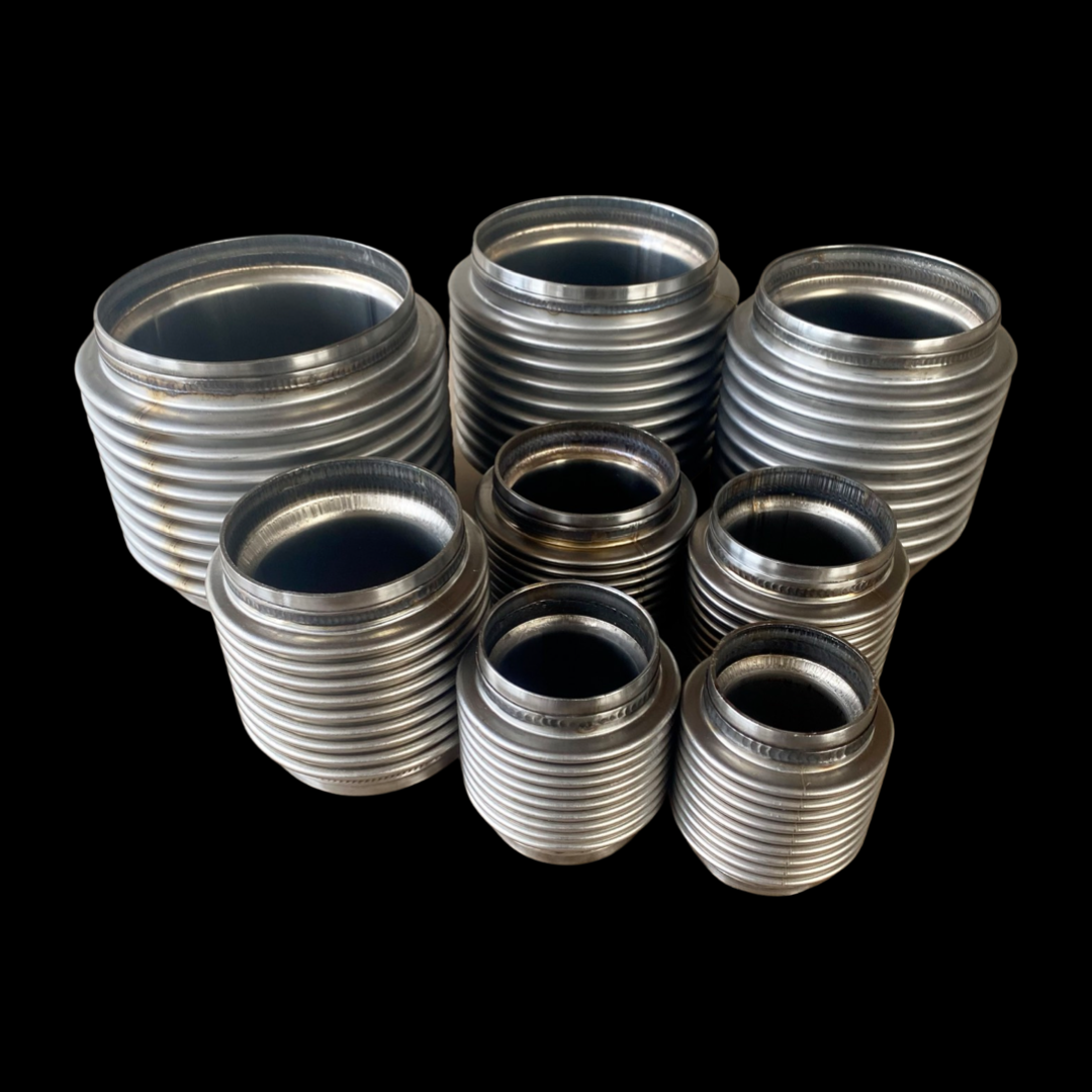 JT 3" ID Exhaust Flex Bellows – 4" Long, 304 Stainless Steel, Weld-On, Ultra Strong